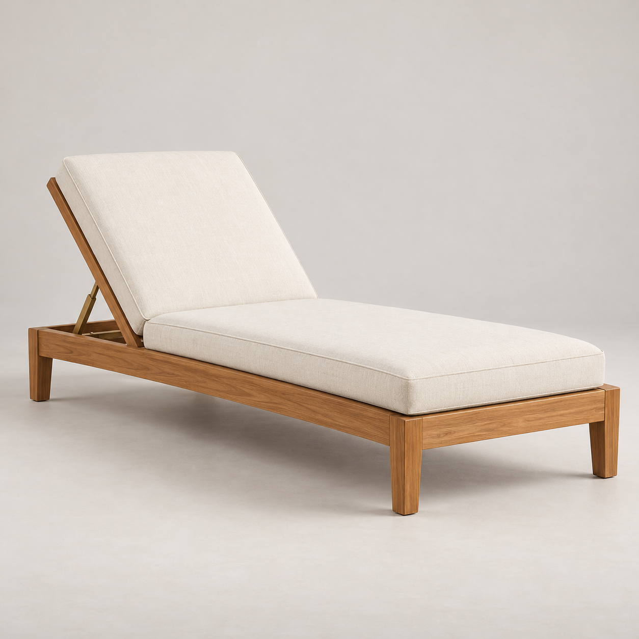 Coral Patio Lounger on a pale studio background