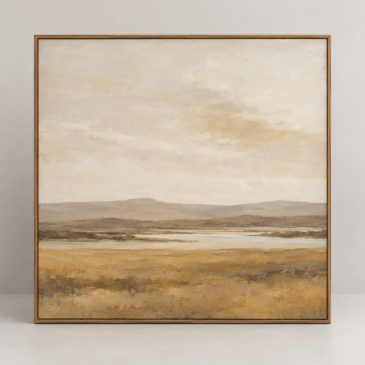 Horizonte Framed Print on a pale studio background