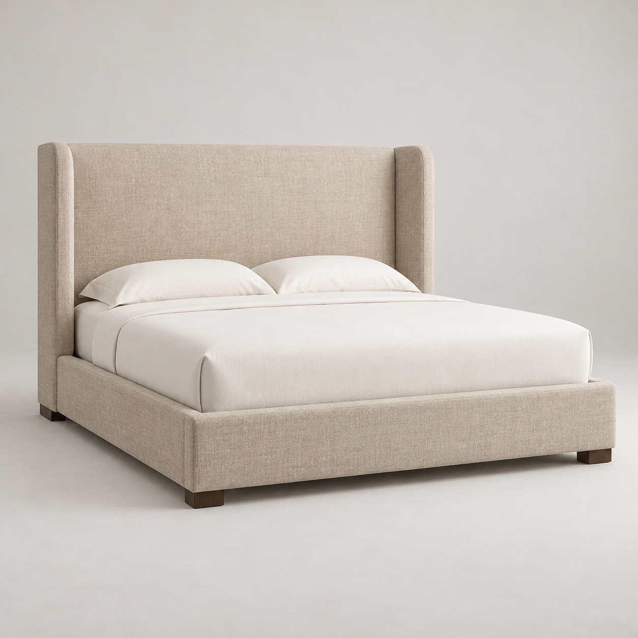 Lirio Linen Bed on a pale studio background