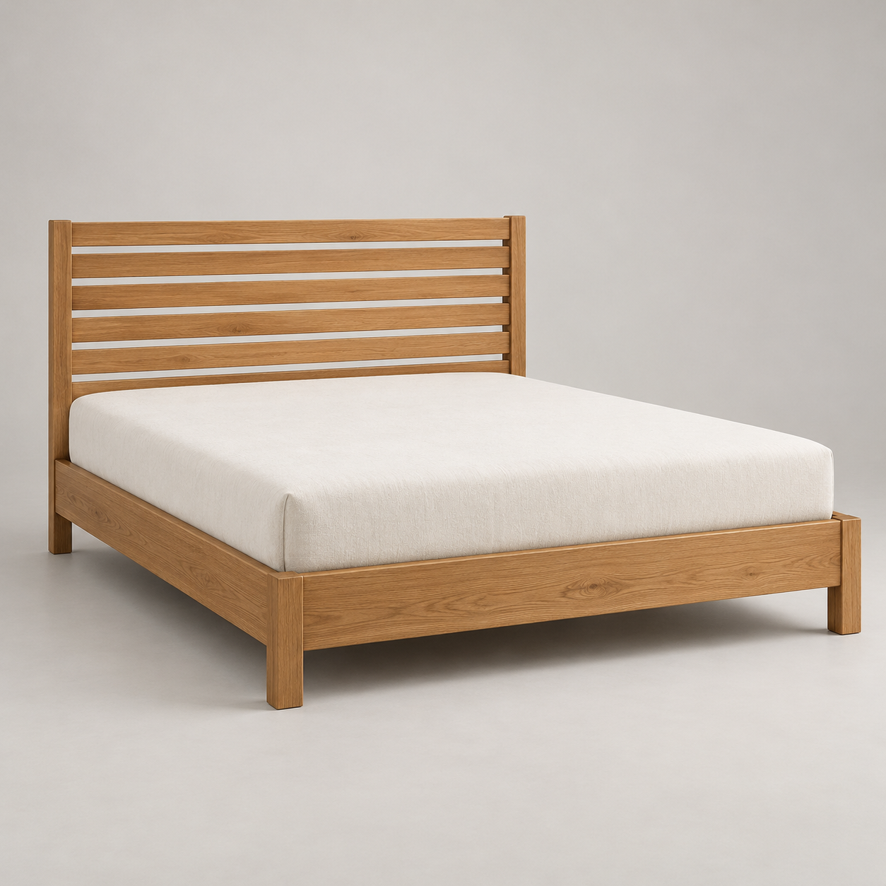 Olivo Platform Bed on a pale studio background