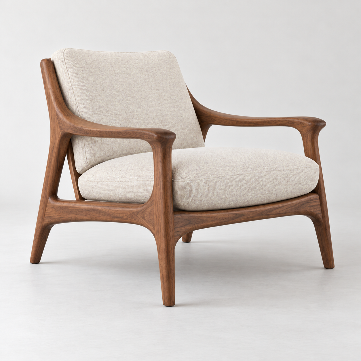 Alternate view of Loma Walnut Lounge Chair